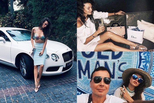 Rusijos turtuolis 37 metais jaunesnę žmoną lepina įspūdingomis dovanomis