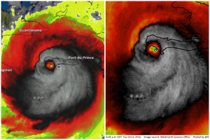Palydovinė uragano „Matthew“ nuotrauka pašiurpino žmones