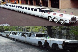 Kaip dabar atrodo ilgiausias limuzinas, kurį kadaise valdė 2 vairuotojai
