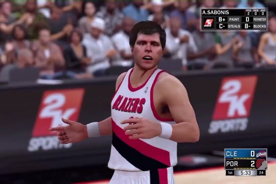 „NBA 2K17“: vieta, kur A.Sabonis visada sutinka išbėgti į aikštę
