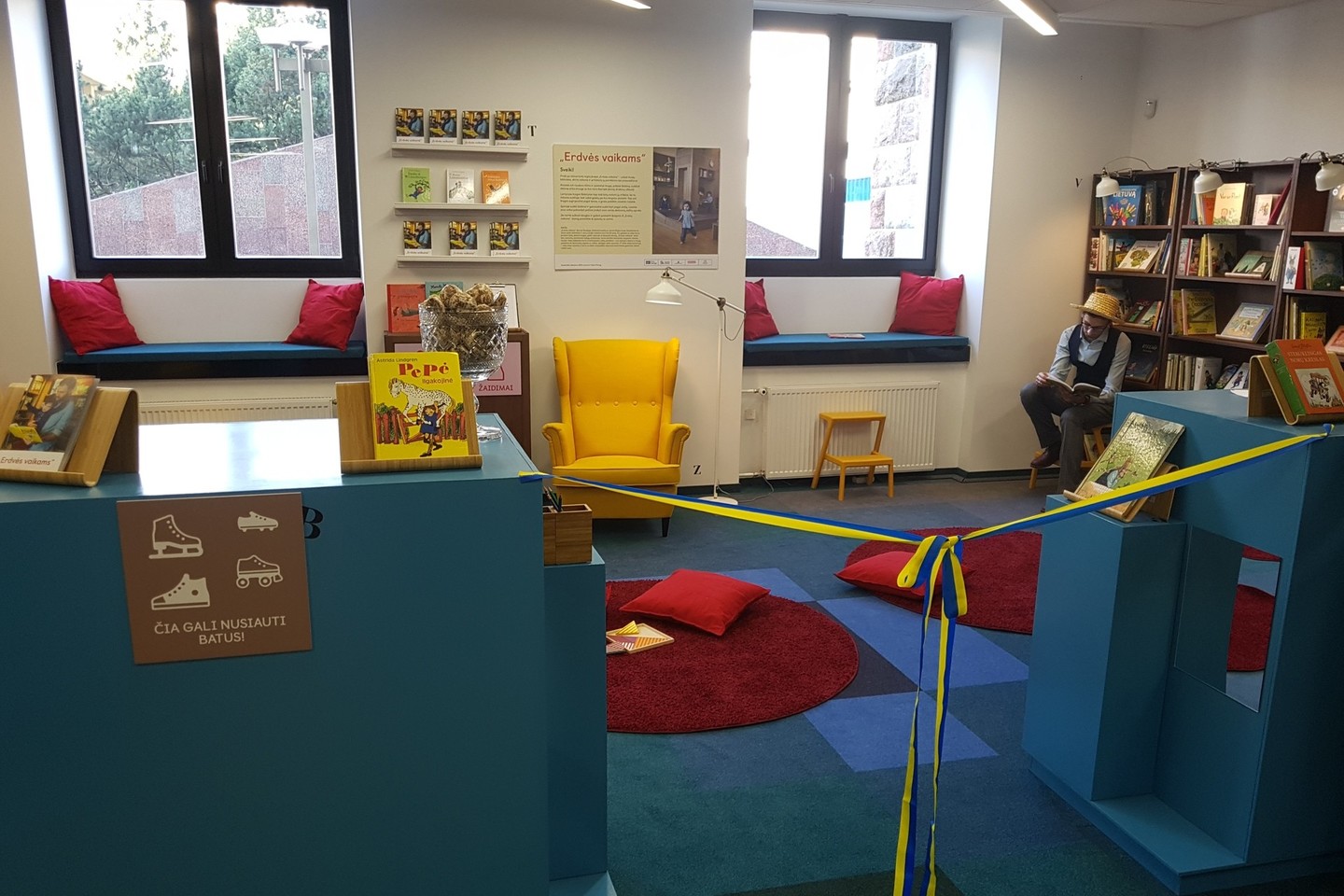 Vaikų kampelis Nacionalinėje M.Mažvydo bibliotekoje.