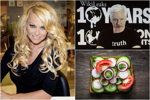 Teorija: gražuolė P. Anderson sumuštiniu nunuodijo J. Assange'ą