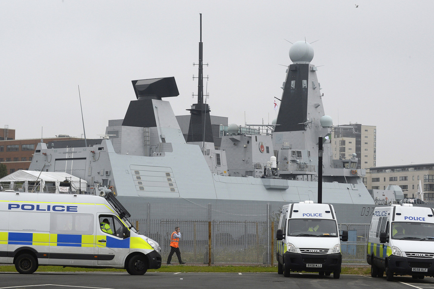 Iš Portsmuto išplaukė eskadrinis minininkas „HMS Duncan“.<br>Reuters/Scanpix nuotr.