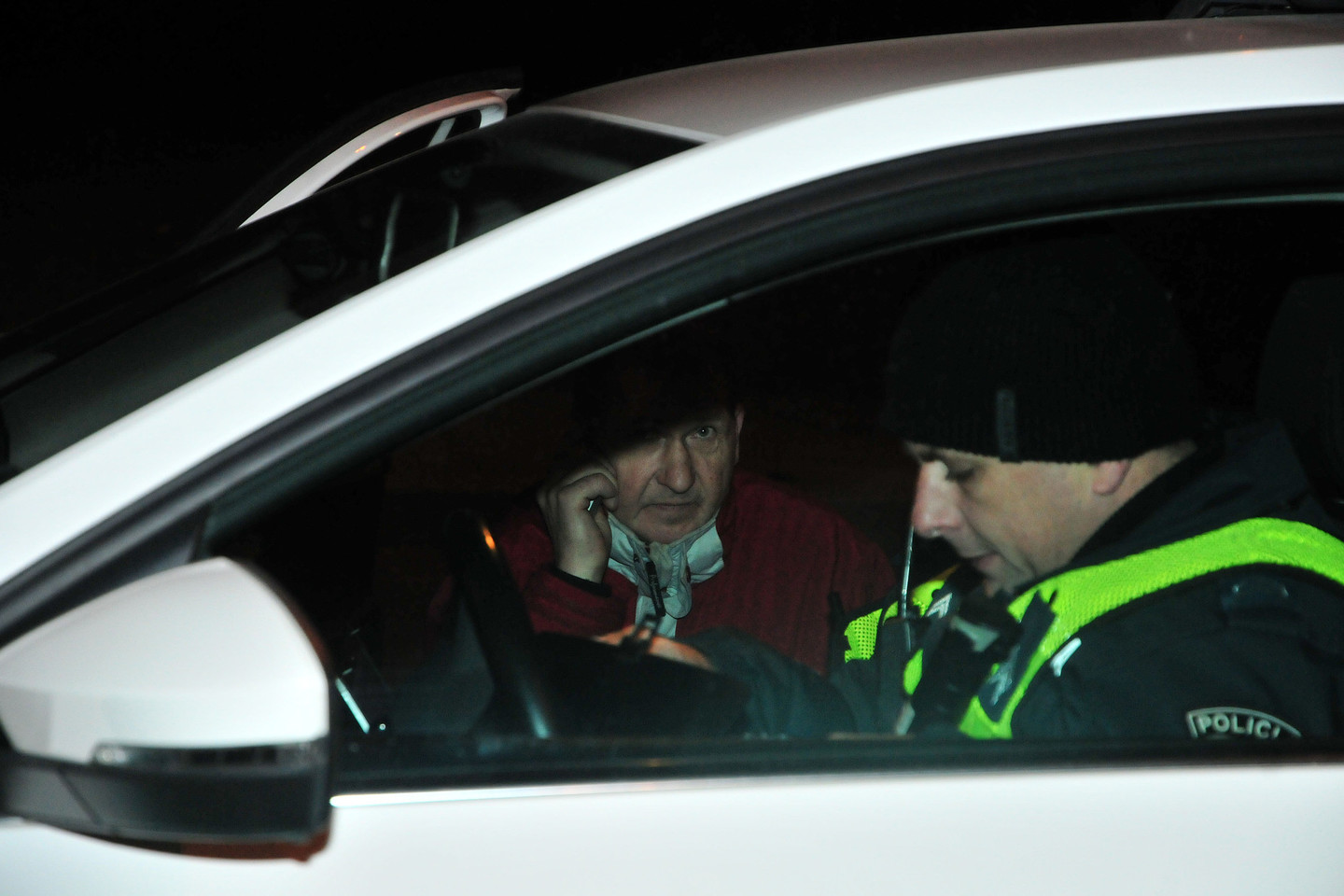 „Chrysler“ vairuotojas bandė prisistatyti brolio vardu.<br>A.Vaitkevičiaus nuotr.