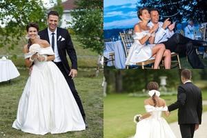 Vidmantė Martikonytė parduoda įspūdingą Juozo Statkevičiaus kurtą suknelę