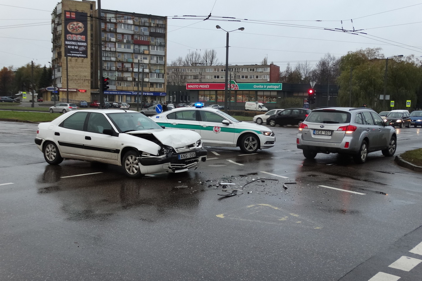 Automobilių susidūrimas Kaune.