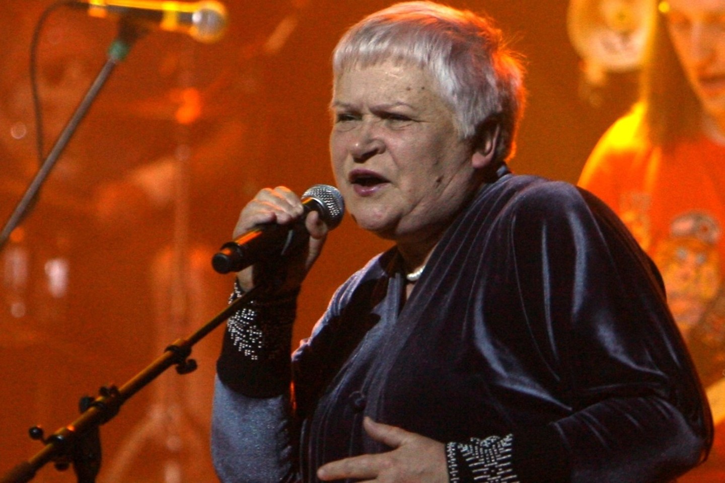 Žymiausia liaudies dainų atlikėja Veronika Povilionienė.<br>T.Bauro nuotr.