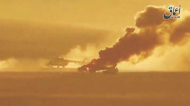 Islamo Valstybė nufilmavo į bėdą patekusį Rusijos sraigtasparnį