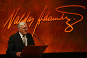 Prezidentas V. Adamkus jubiliejų šventė Kaune: susirinko per pusę tūkstančio svečių