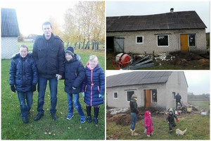 Tokio stebuklo nesitikėjo: tvartas virsta namais daugiavaikei šeimai