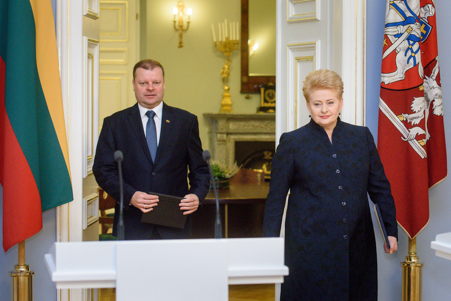 D.Grybauskaitė pritarė S.Skvernelio kandidatūrai į premjerus.<br>D.Umbraso nuotr.