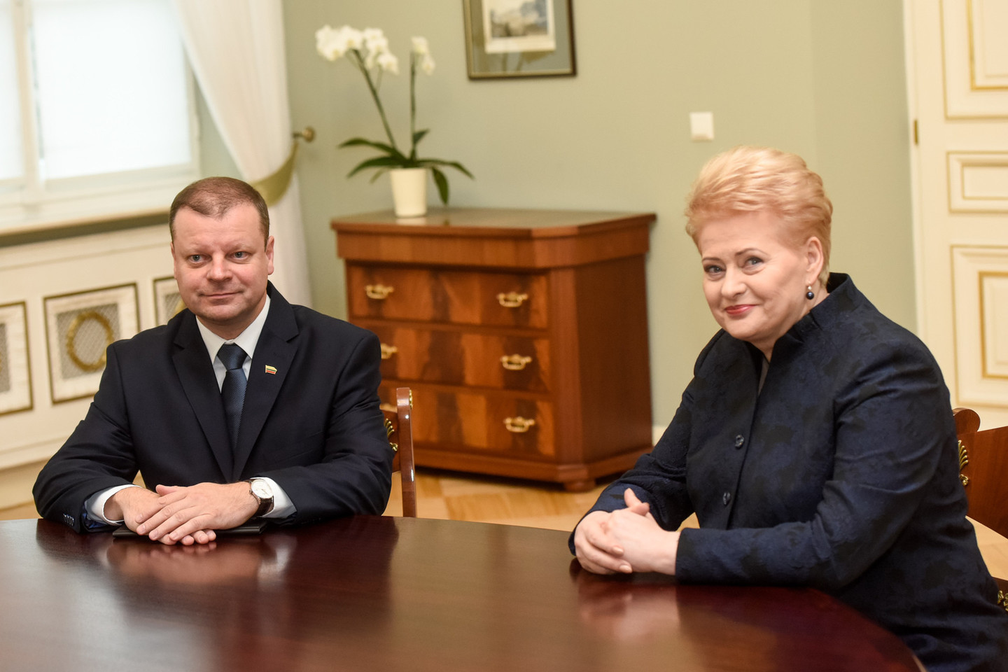 S.Skvernelis atvyko į Prezidentūrą pas prezidentę Dalią Grybauskaitę.<br>D.Umbraso nuotr.
