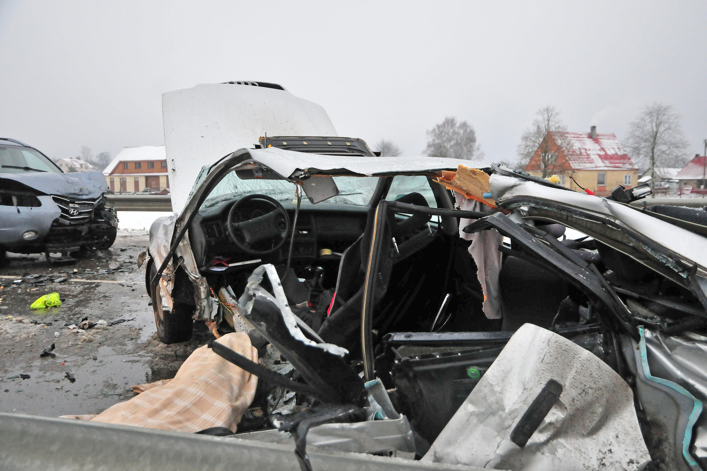 Trečiadienio rytą netoli Vilniaus įvyko tragiška avarija.<br>A.Vaitkevičiaus nuotr.