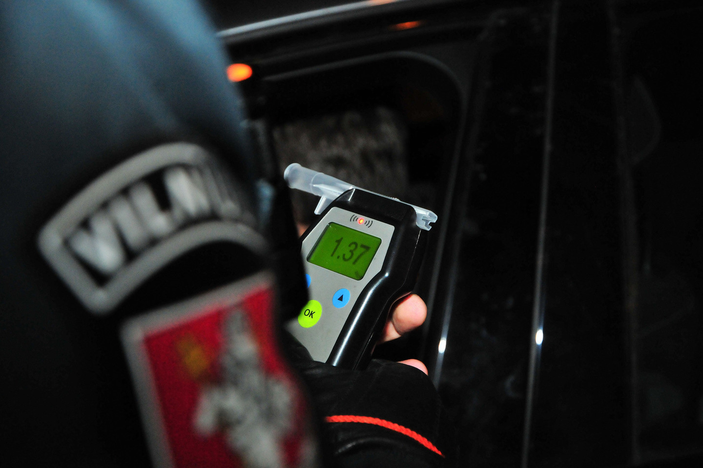 BMW vairuotojas pripūtė 1,37 prom.<br>A.Vaitkevičiaus nuotr.