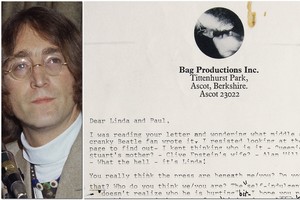 Piktas Johno Lennono laiškas Paului McCartney parduotas už didelę sumą