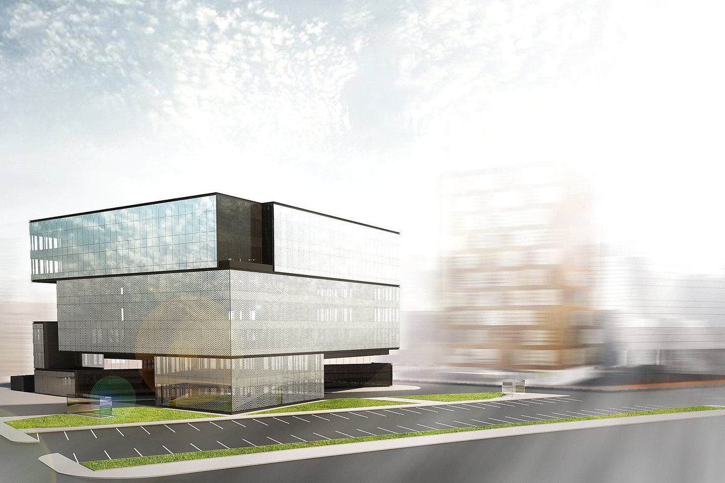 Šalia būsimojo verslo centro „Magnum“ Kaune, kyla dar vienas projektas „Arka“.<br>Vizualizacija