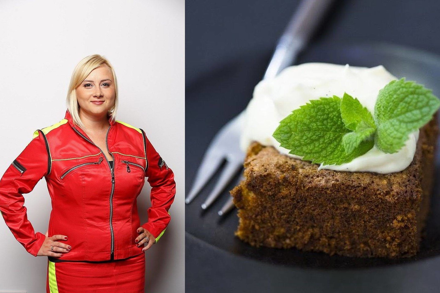 Morkų pyragas, kurį kartu su virtuvės meistru Deividu Praspaliausku studijoje iškepė Sandra, buvo trečias jos gyvenime keptas ir pavykęs desertas.<br>TV3 nuotr.