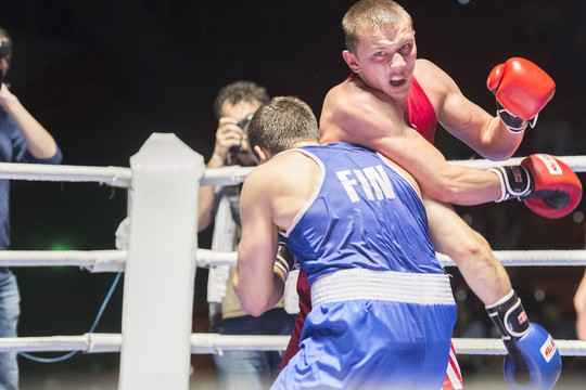 Lietuvos boksininkai kovos su Suomijos rinktine