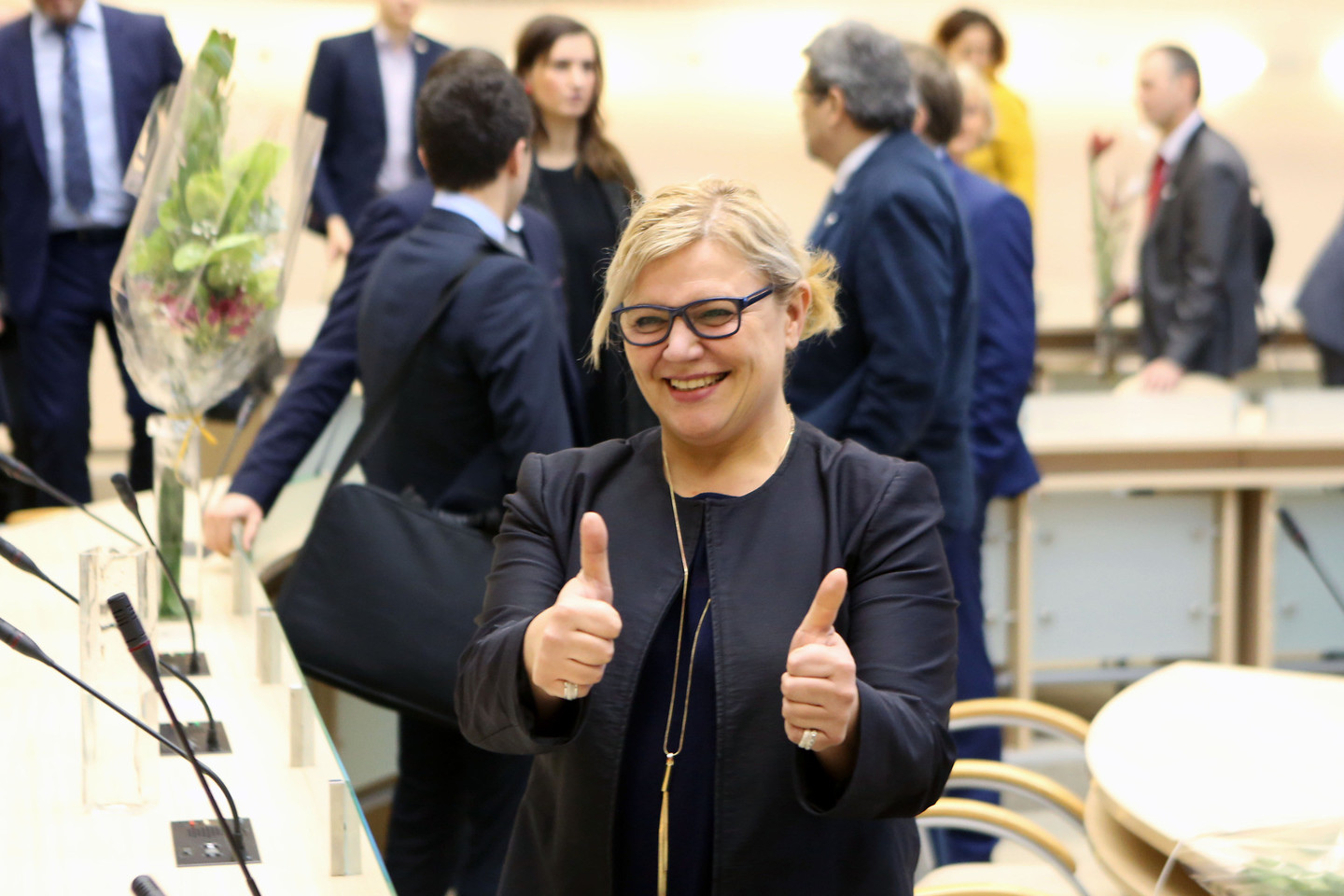 Naujoji Kauno vicemerė R.Šnapštienė balsavimo metu surinko 28 balsus.<br>M.Patašiaus nuotr.