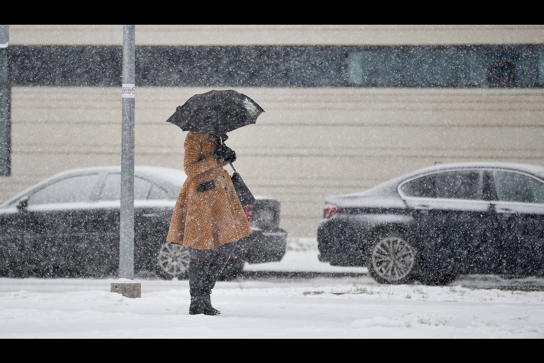 Snieguota diena Vilniuje.<br>V.Ščiavinsko nuotr.