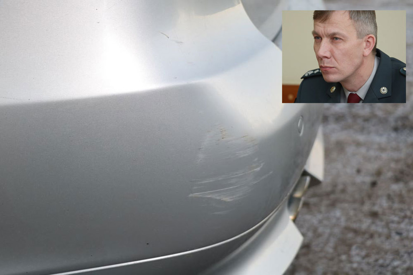 Telšiuose „Chrysler“ trenkėsi į policijos vadovo R. Rudmino tarnybinį BMW.