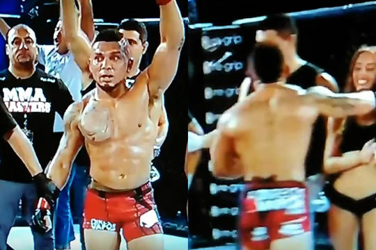 Siaubinga: įsiutęs kovotojas smogė ringo mergaitei į veidą