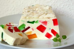 Varškės sūris su želė – gaivus ir spalvingas lyg šventė