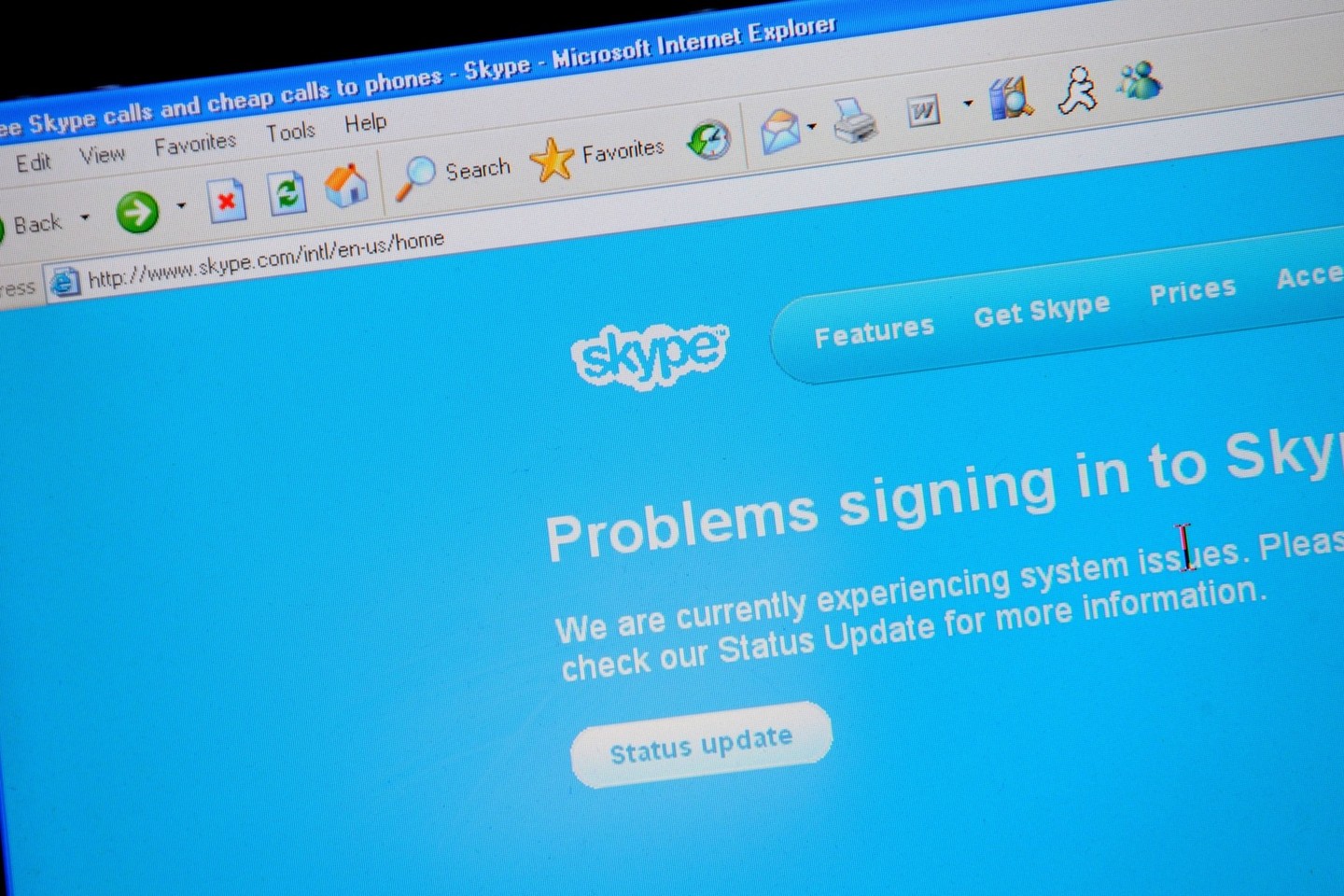 „Skype“ atstovai nurodo žinantys apie sutrikimus ir šiuo metu siekia juos pašalinti.<br>AFP/Scanpix nuotr.