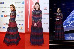 Per Europos kino apdovanojimus Aistė Diržiūtė skendo komplimentuose