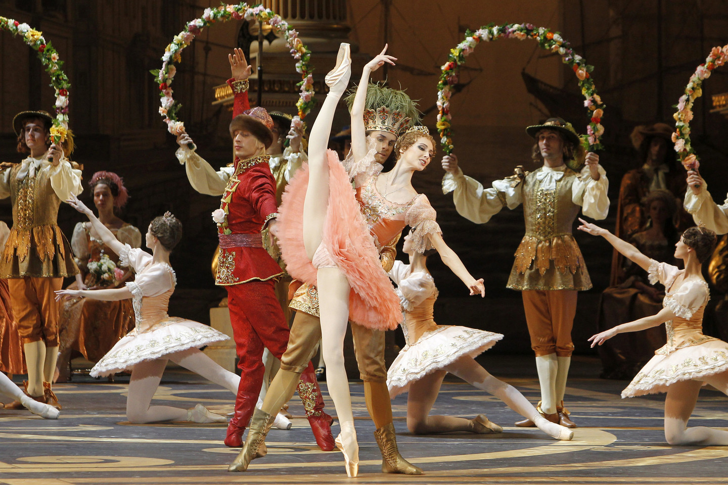 S.Zacharova balete „Miegančioji gražuolė“ Maskvos didžiajame teatre.<br>AFP nuotr.