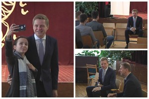 „Laisvės“ gimnazijoje apsilankęs Remigijus Šimašius pasiuntė žinią mokytojams