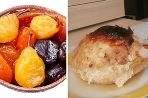 Gardi ir aromatinga kalakutiena su džiovintais vaisiais ir medumi