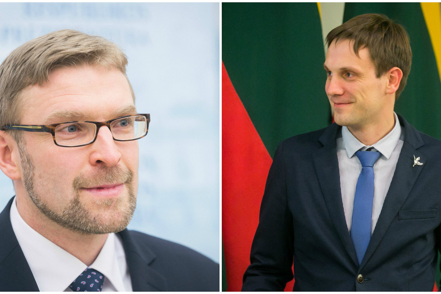 Nuo L.Kukuraičio (nuotr. kairėje), atrodo, nenori atsilikti ir šviežiai keptas „valstiečių“ parlamentaras T.Tomilinas (nuotr. dešinėje)