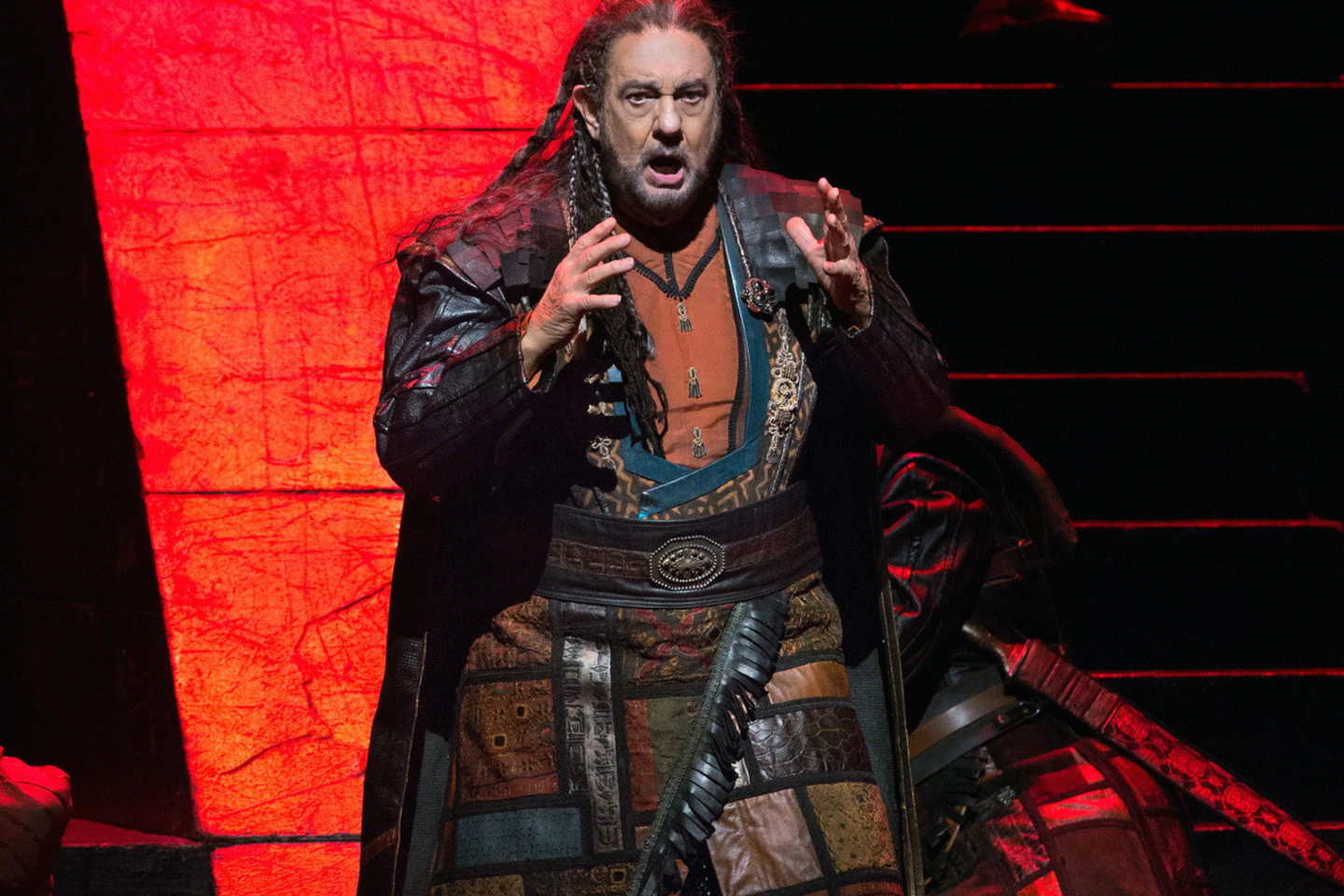Operos „Nabukas“ scena: P.Domingo – Nabukas.<br>„Metropolitan Opera“ nuotr.