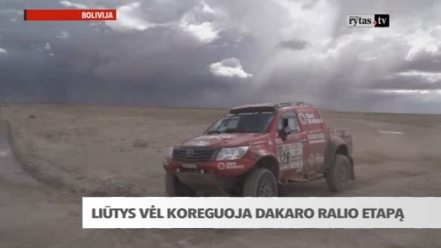 Liūtys ir vėl koreguoja Dakaro ralio etapą