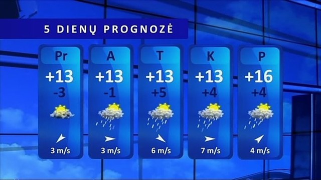 Orų prognozė: naktį beveik visur pašals