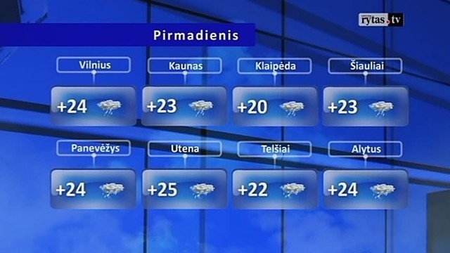 Orų prognozė: vietomis smarkiai pliaups lietus