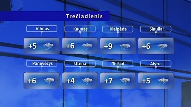 Orų prognozė: gali iškristi šlabdriba