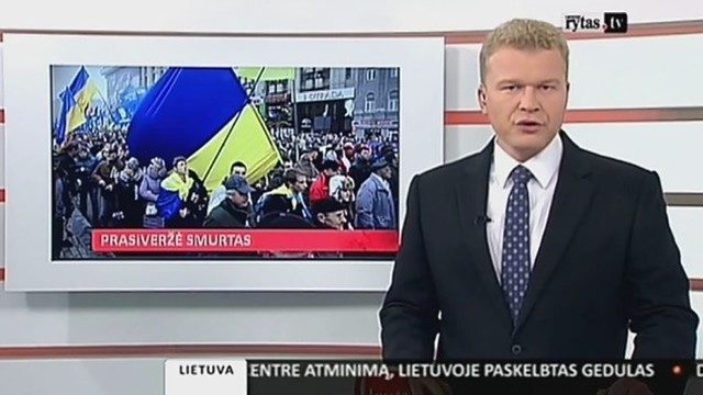 „Žinios“: per protestą Ukrainoje prasiveržė smurtas