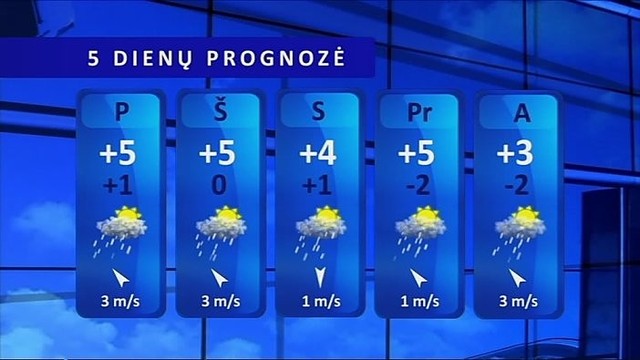 Orų prognozė: palis, galimas plikledis ir rūkas