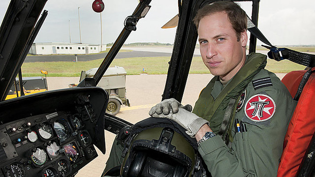 Princas Williamas dirbs oro pajėgų gelbėjimo tarnybos pilotu