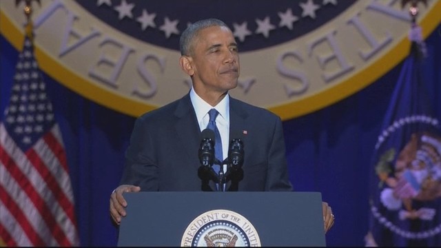 Su prezidento kadencija atsisveikinantis Barackas Obama pravirkdė susirinkusius