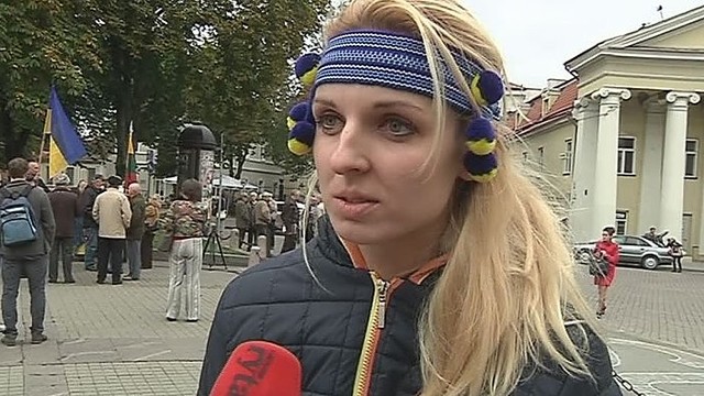 Lietuviai paramą Ukrainai išreiškė eitynėse