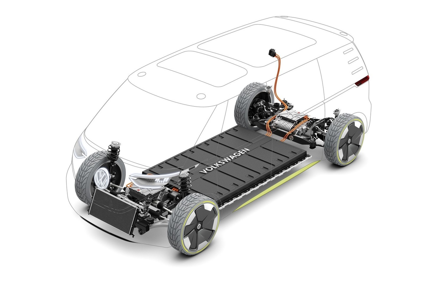 „Volkswagen I.D. Buzz“ koncepcinis modelis – dar viena užuomina apie kultinio mikroautobuso atgimimą.<br>Gamintojo nuotr.