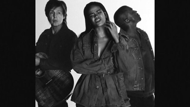 Netikėtas trio: Rihanna uždainavo su K. West ir P. McCartney