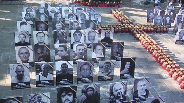 Kijeve minimos Maidano aukų žūties metinės