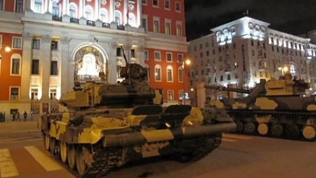 Maskvos centre – tankai ir šarvuočiai