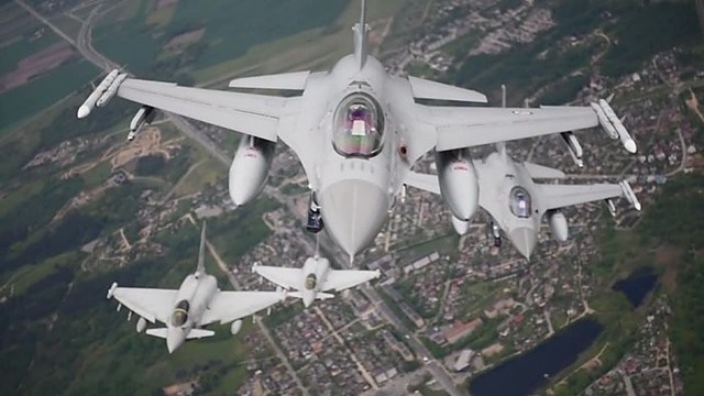 Vaizdo įraše – NATO oro policijos misija virš Lietuvos