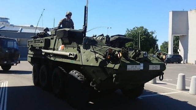 Į Lietuvą atvyko būrys amerikiečių karių su karine technika