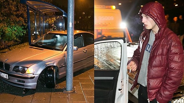 BMW Vilniuje vėl rėžėsi į stotelę: vairuotojas – neblaivus